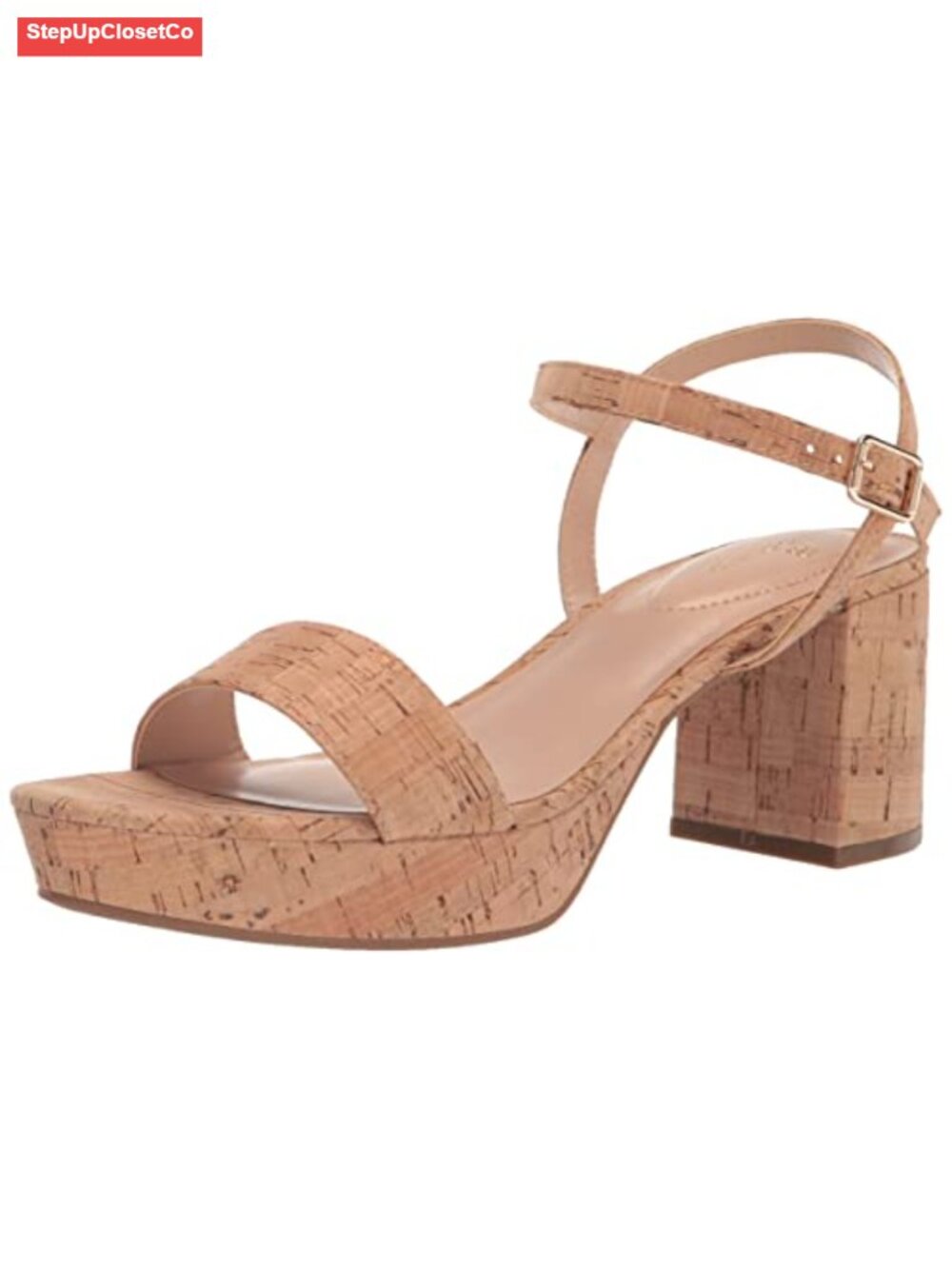 Wedge Sandals Platform Block Heel Buckle Ankle Strap